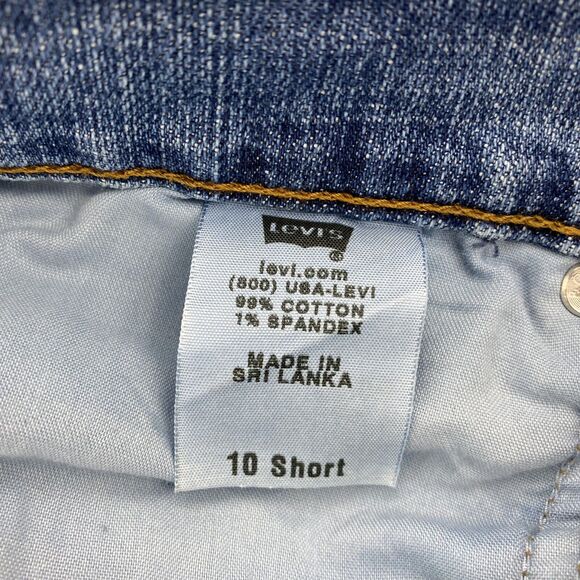 Levis Boot Cut Jeans Womens 10S Blue 515 Distressed American Western Denim Pants - Picture 5 of 11